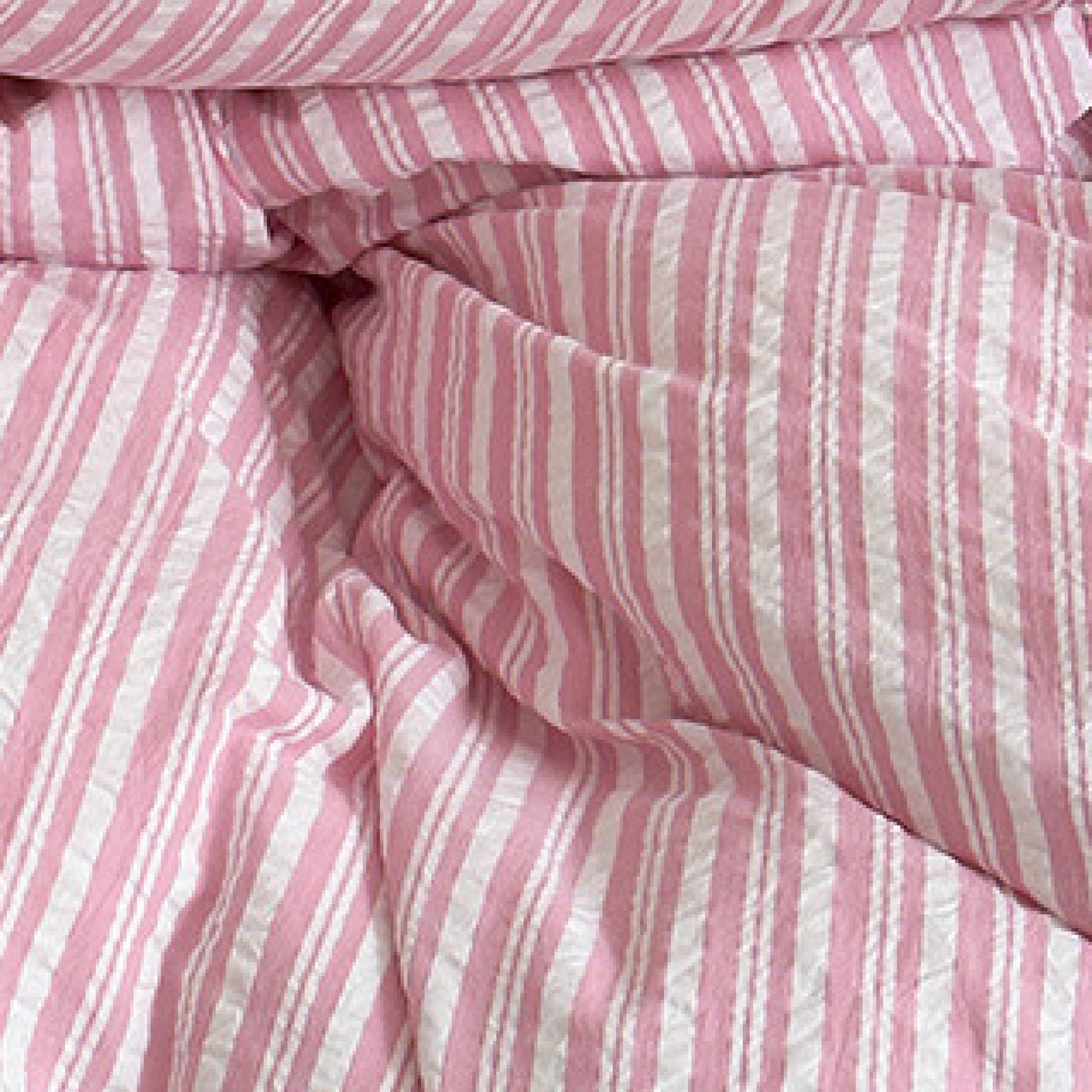 Crinkle Striped Cotton Bedding Set