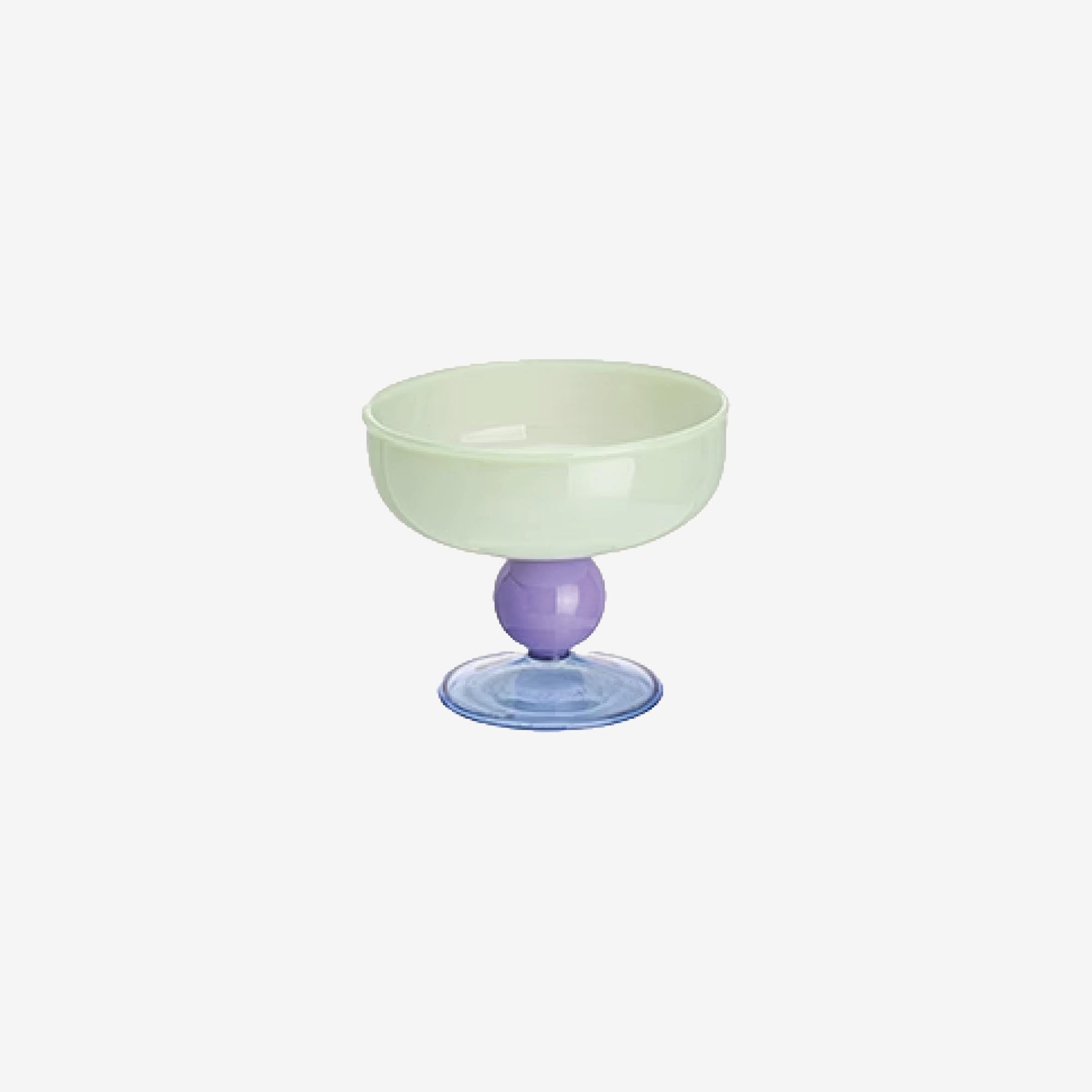 Glass Bowl with Bead Stem