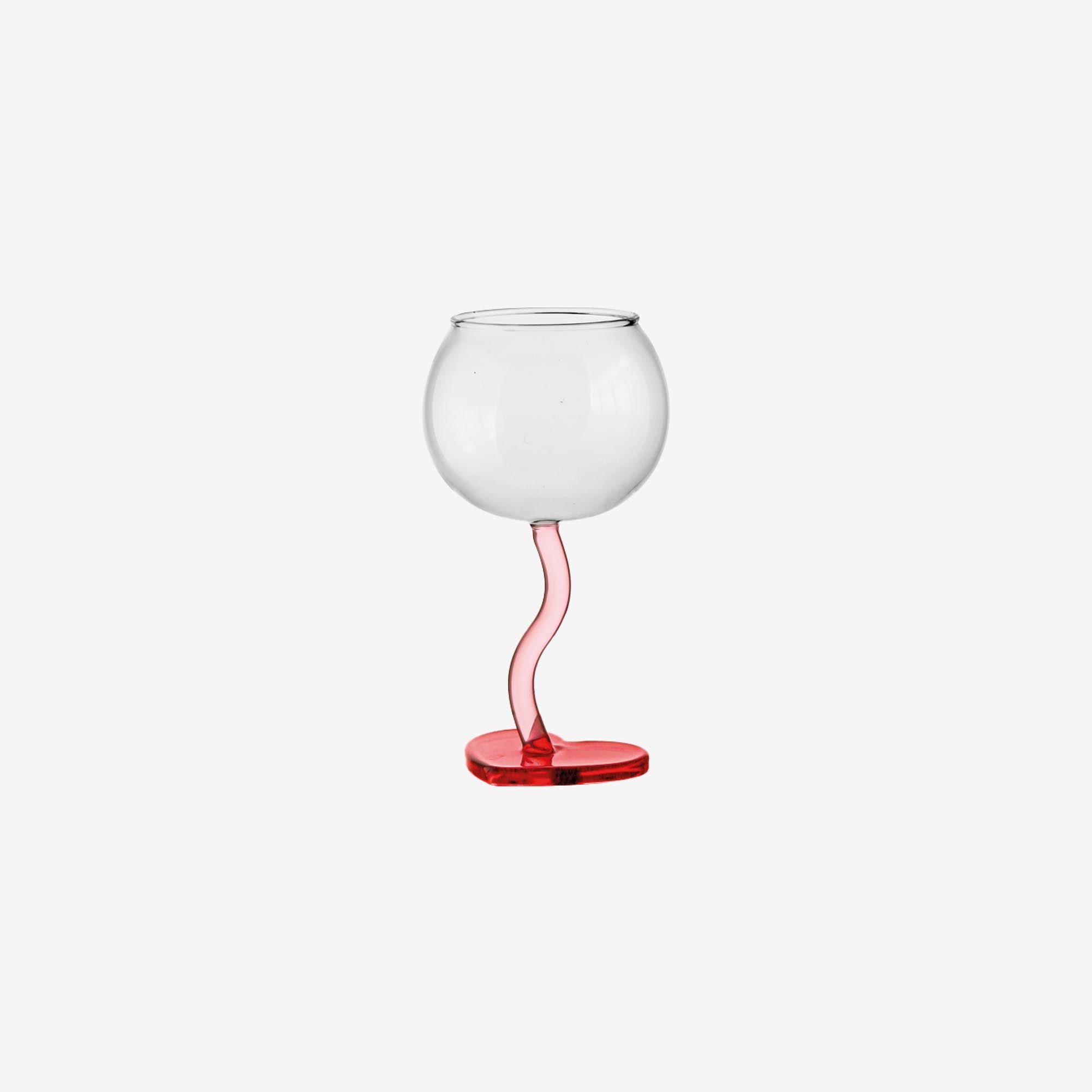 Heart-Base Wine Glass
