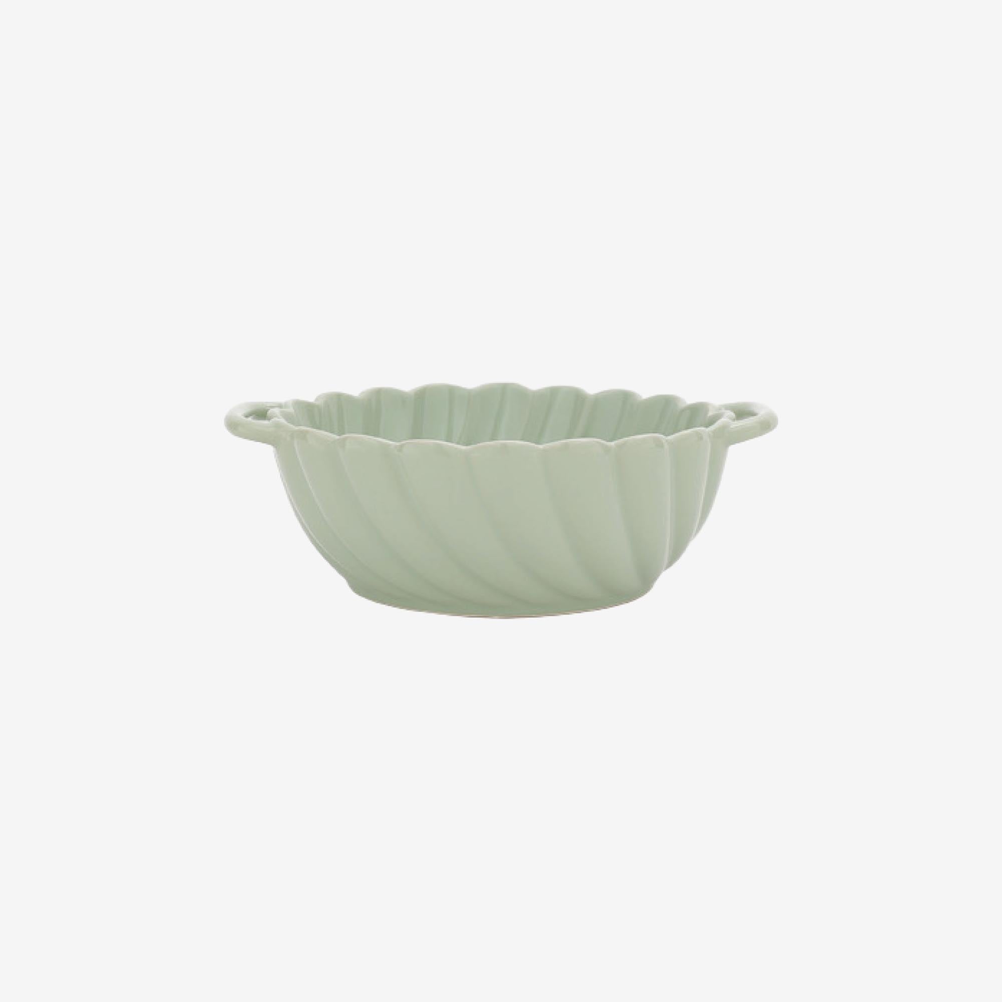 Swirl Edge Ceramic Serving Bowl