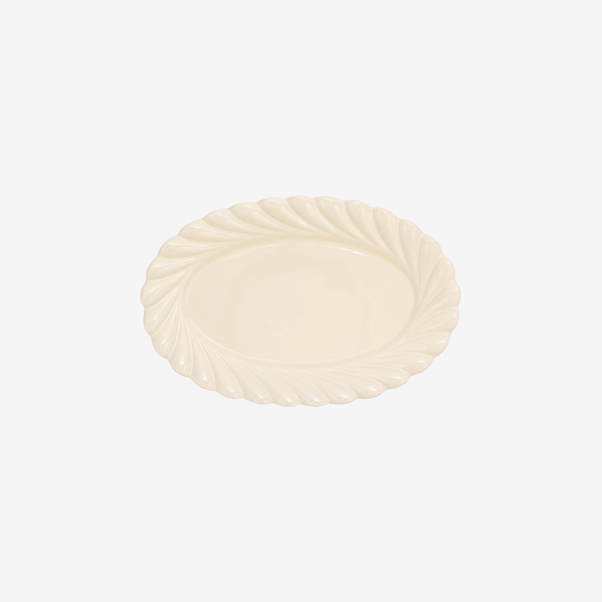 Swirl Edge Ceramic Long Plate