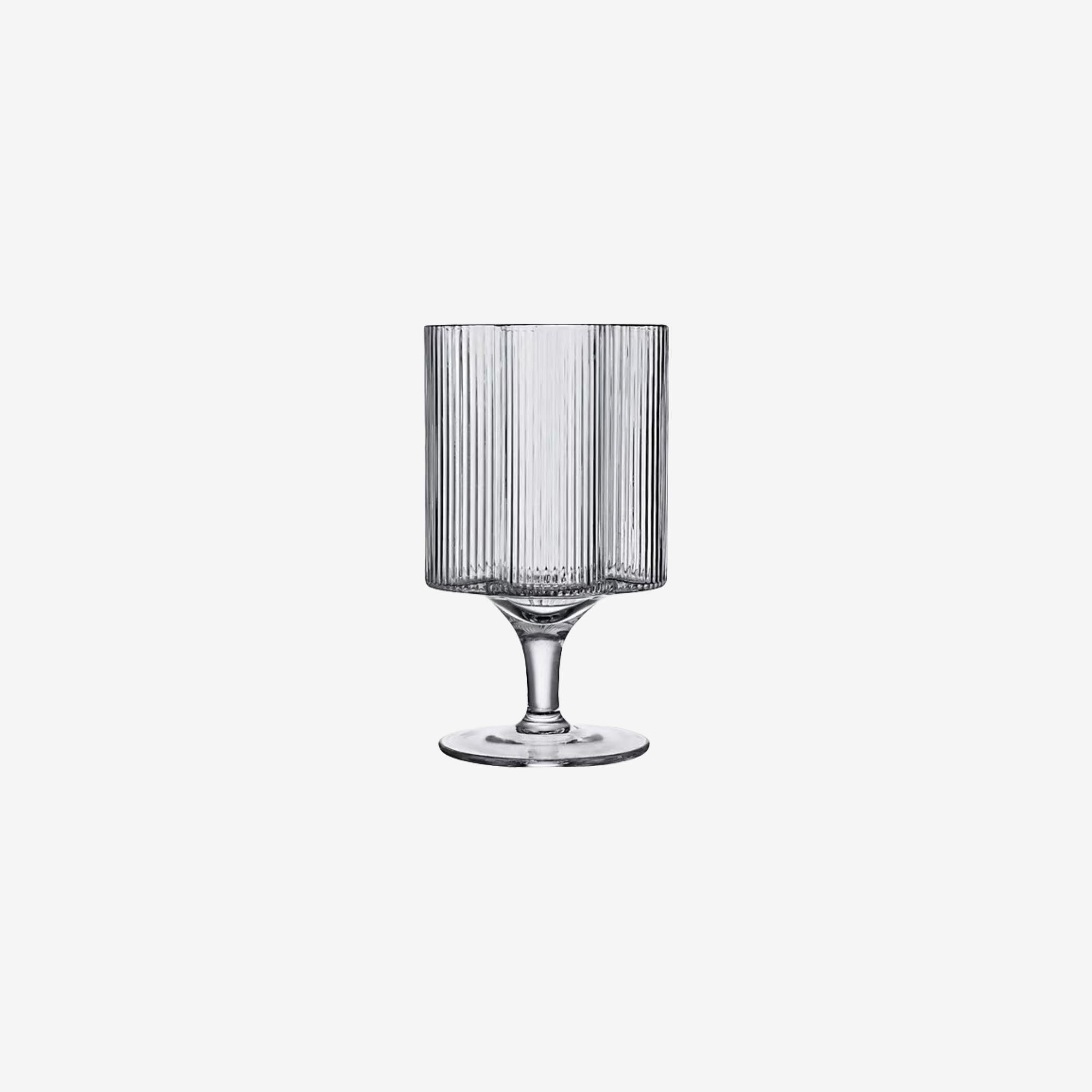 Flower Shaped Ribbed Cocktail Glass