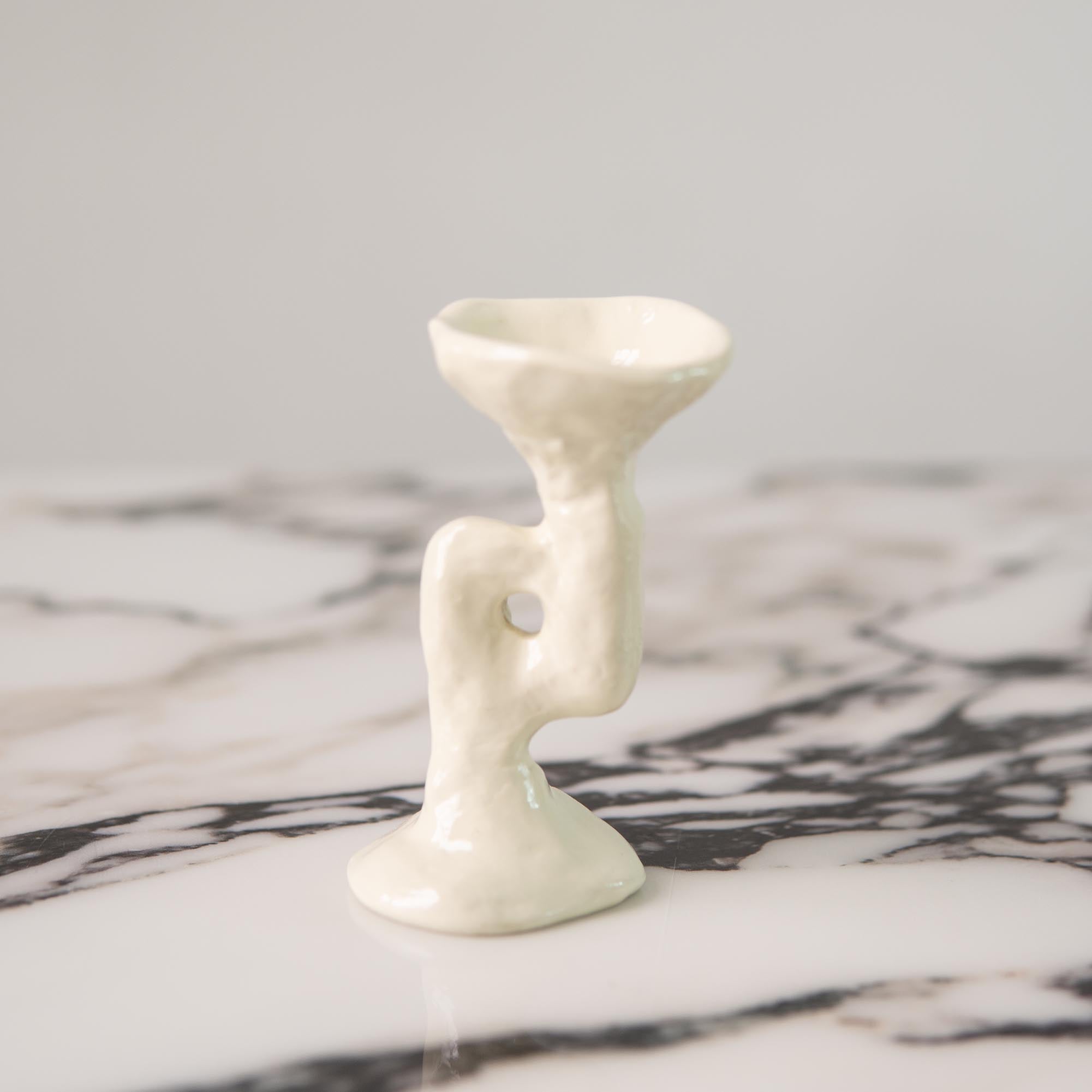 White Sculptural Incense Holder