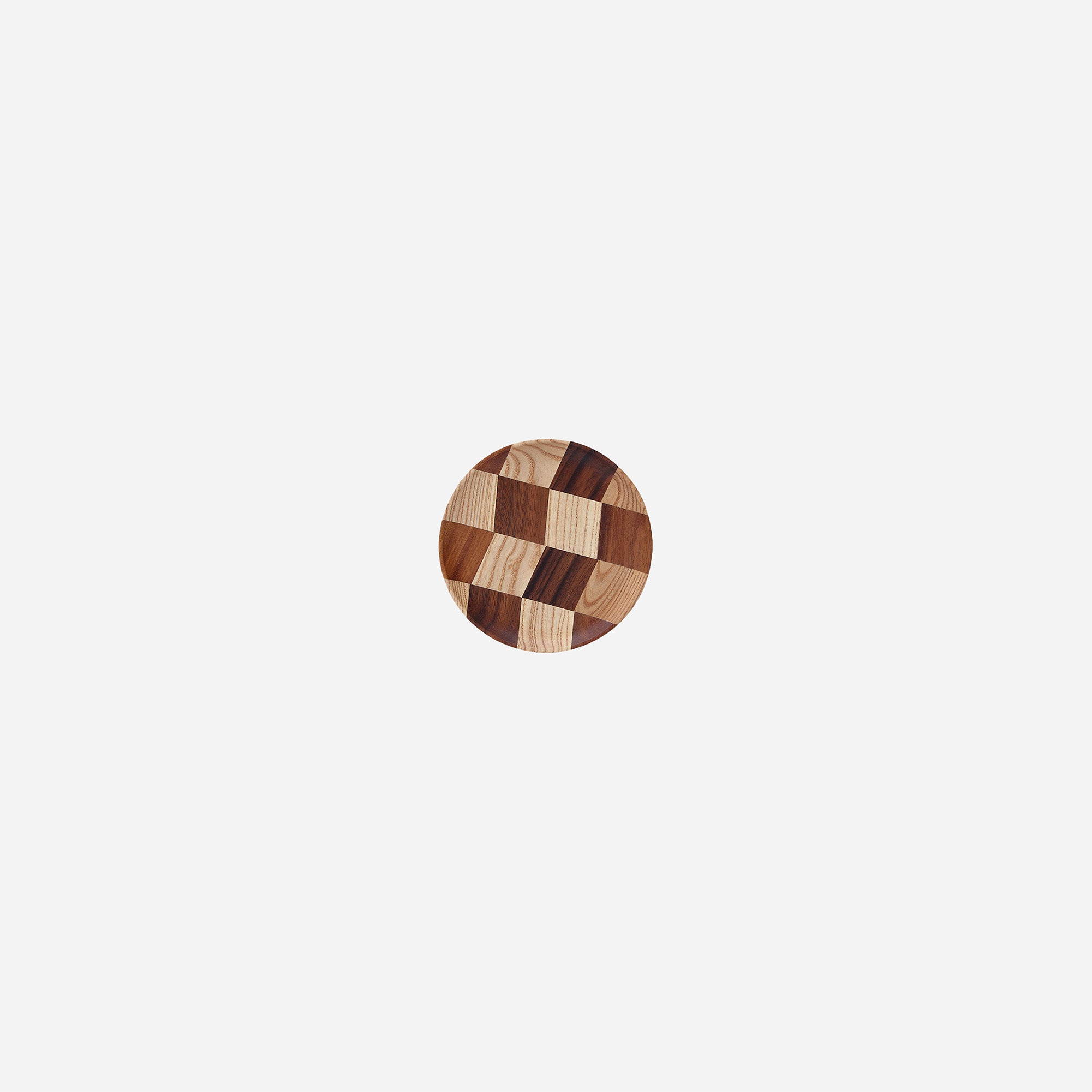Checkered Round Tray