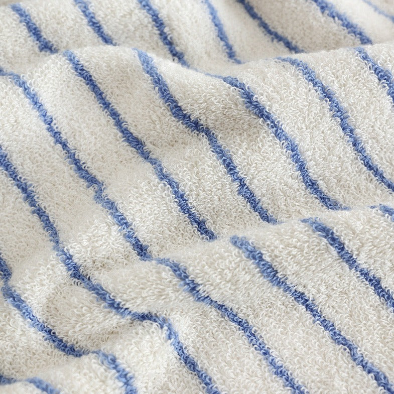Blue and White Striped Towel