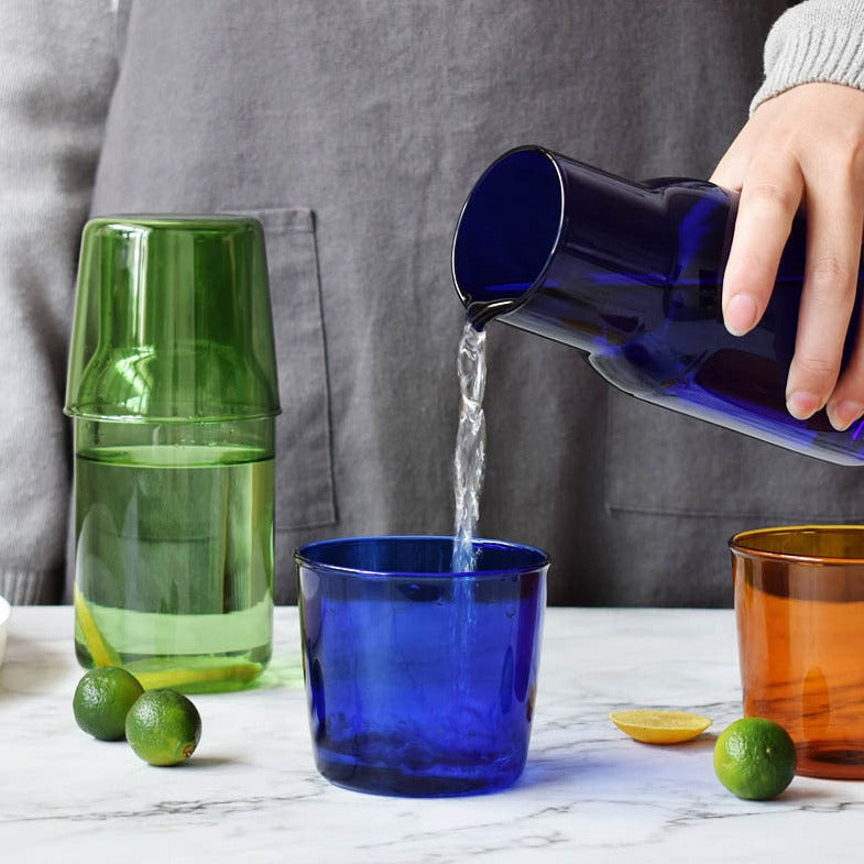 Color Carafe with Tumblr Glass