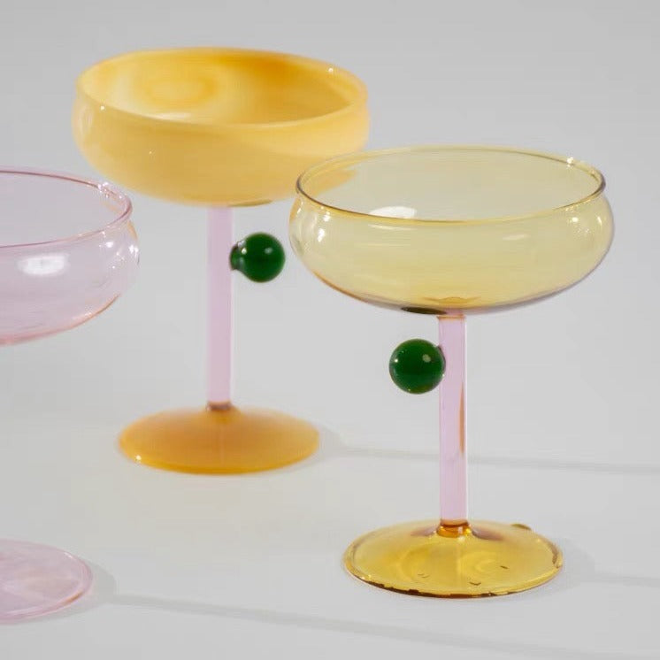 Bubble Stem Glass Cup