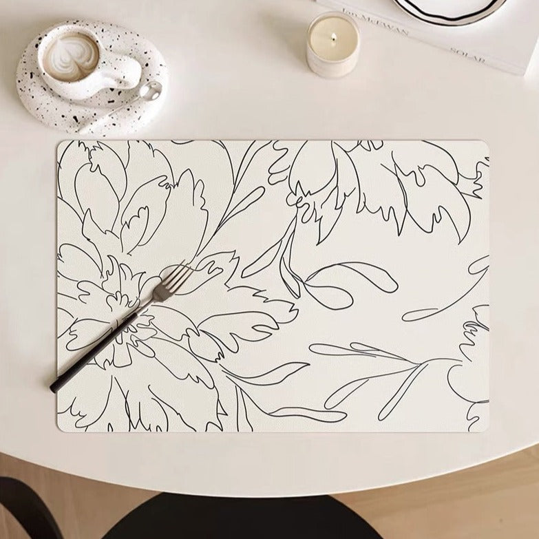 Floral Monochrome Placemat