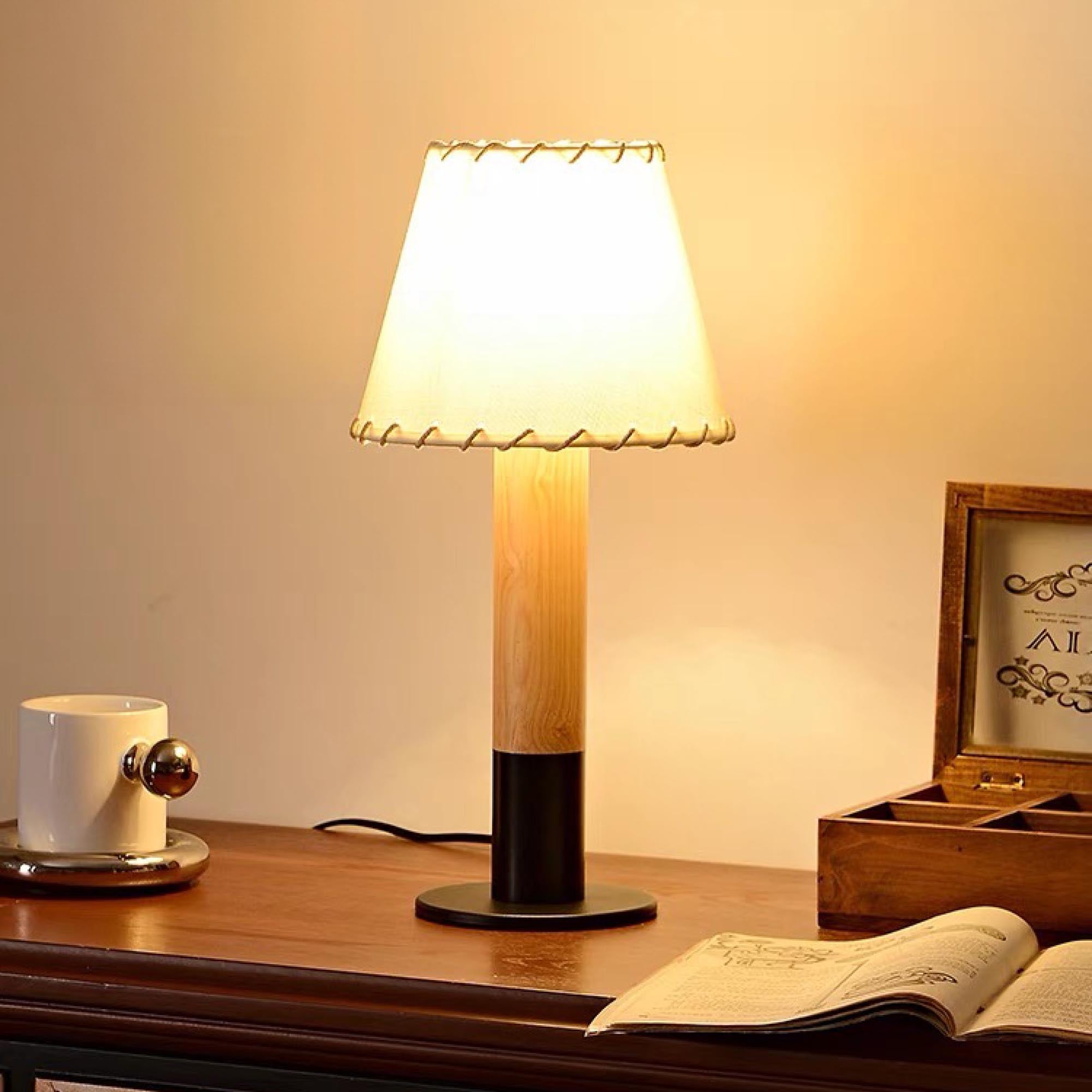 Stitch Table Lamp with Metal Base