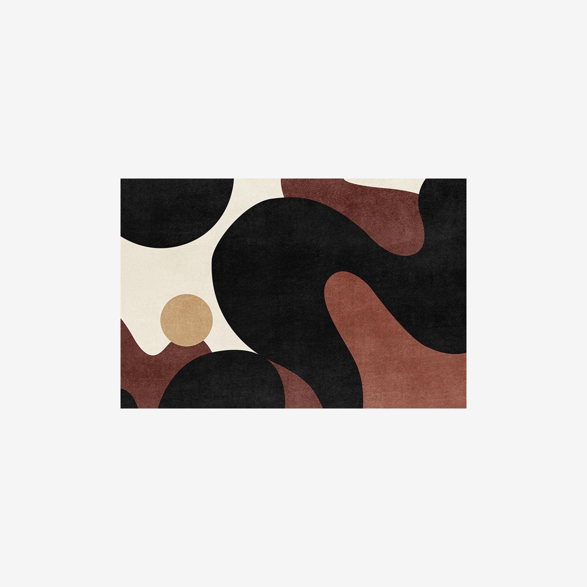 Maroon Abstract Pattern Rug