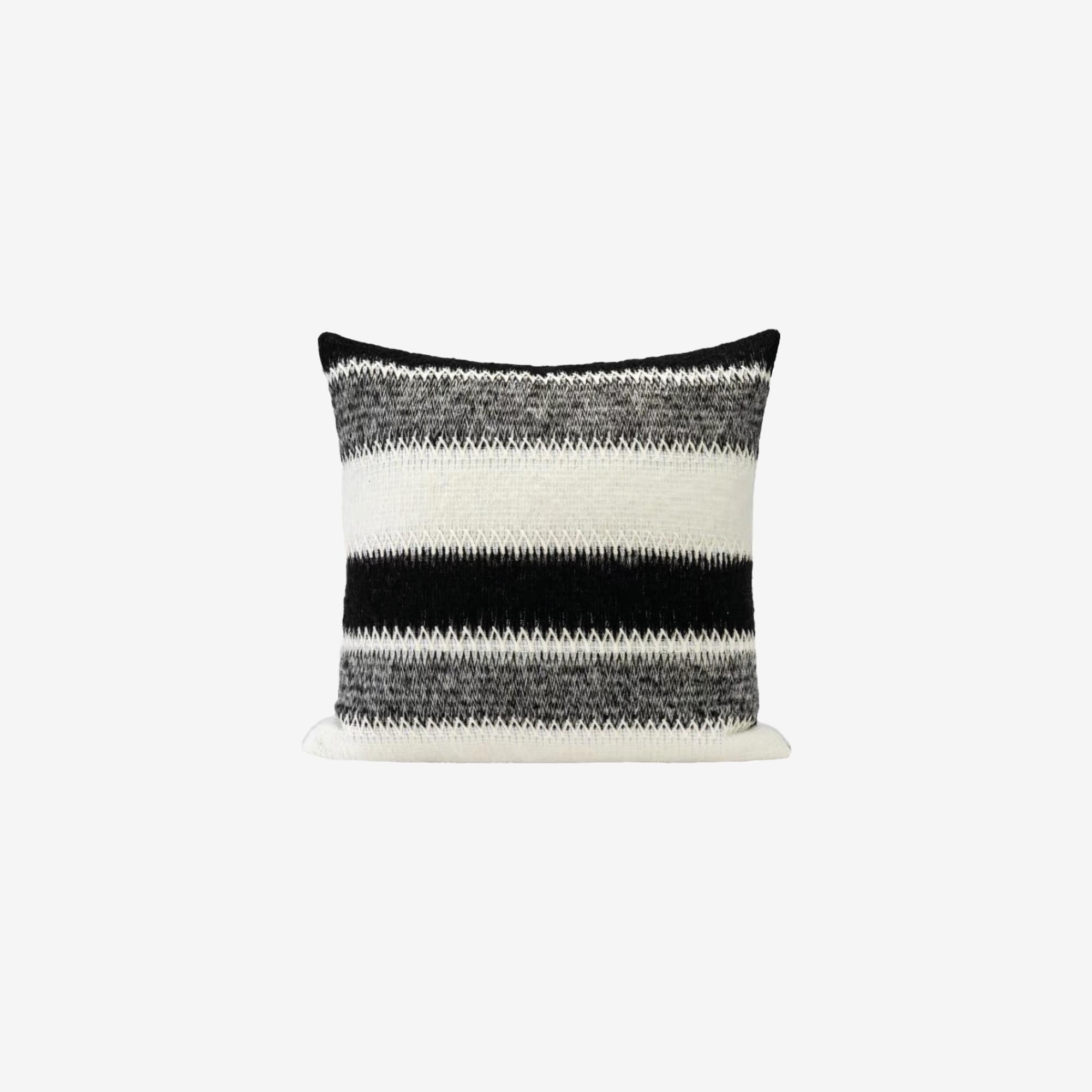 Black and White Striped Cushion Cover