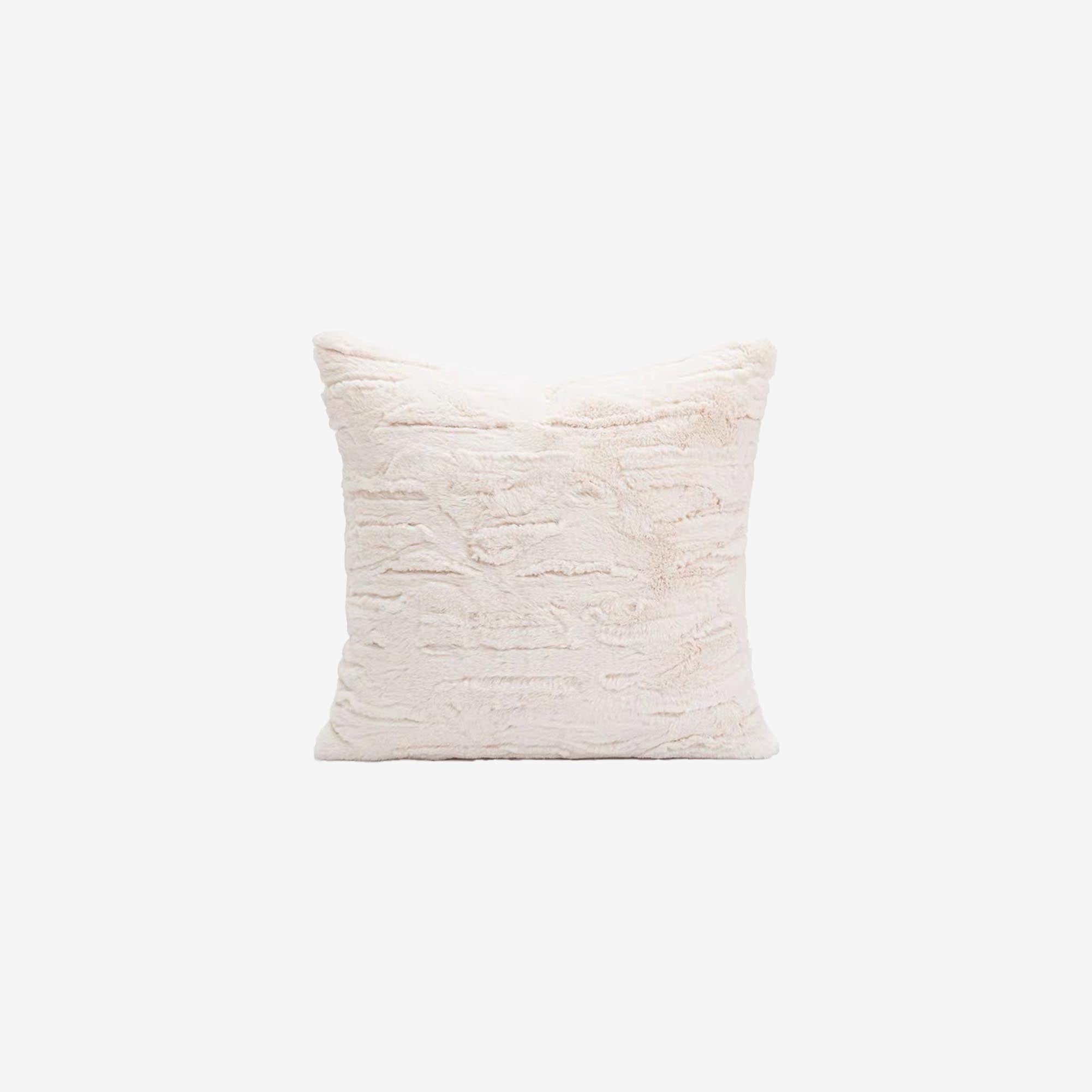 White Meadow Fur Cushion Cover