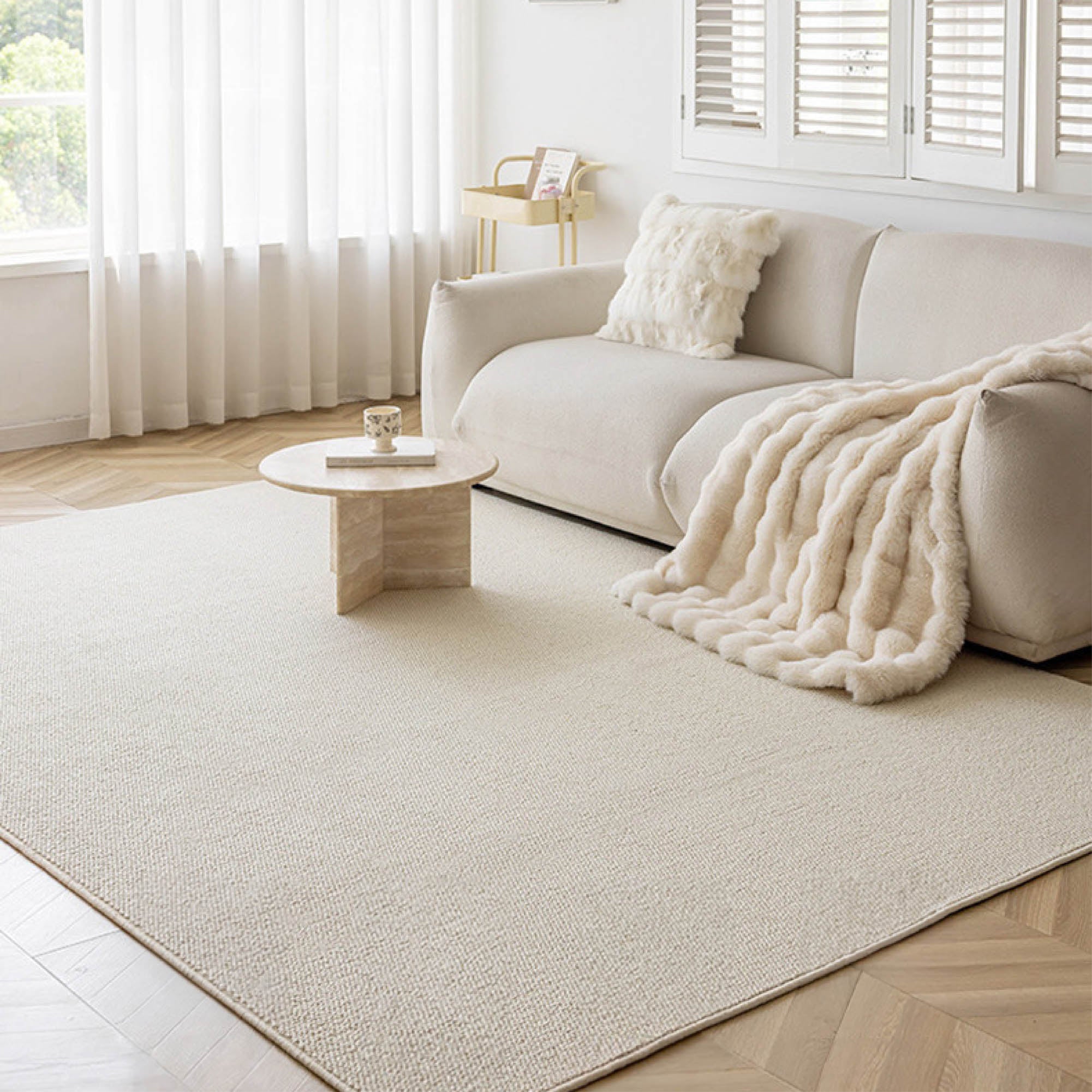 AMAR Ivory Textured Rug