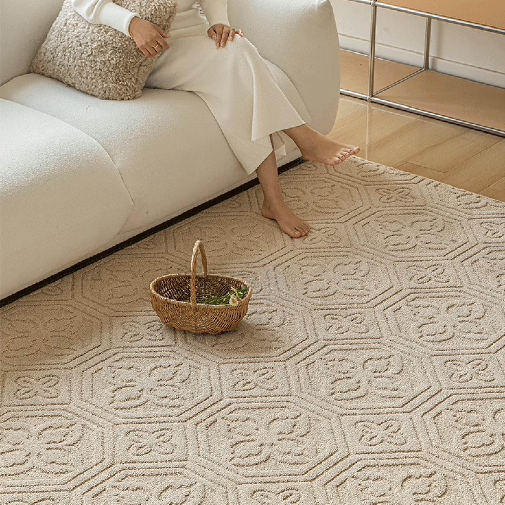 ELAN Camel Textured Rug