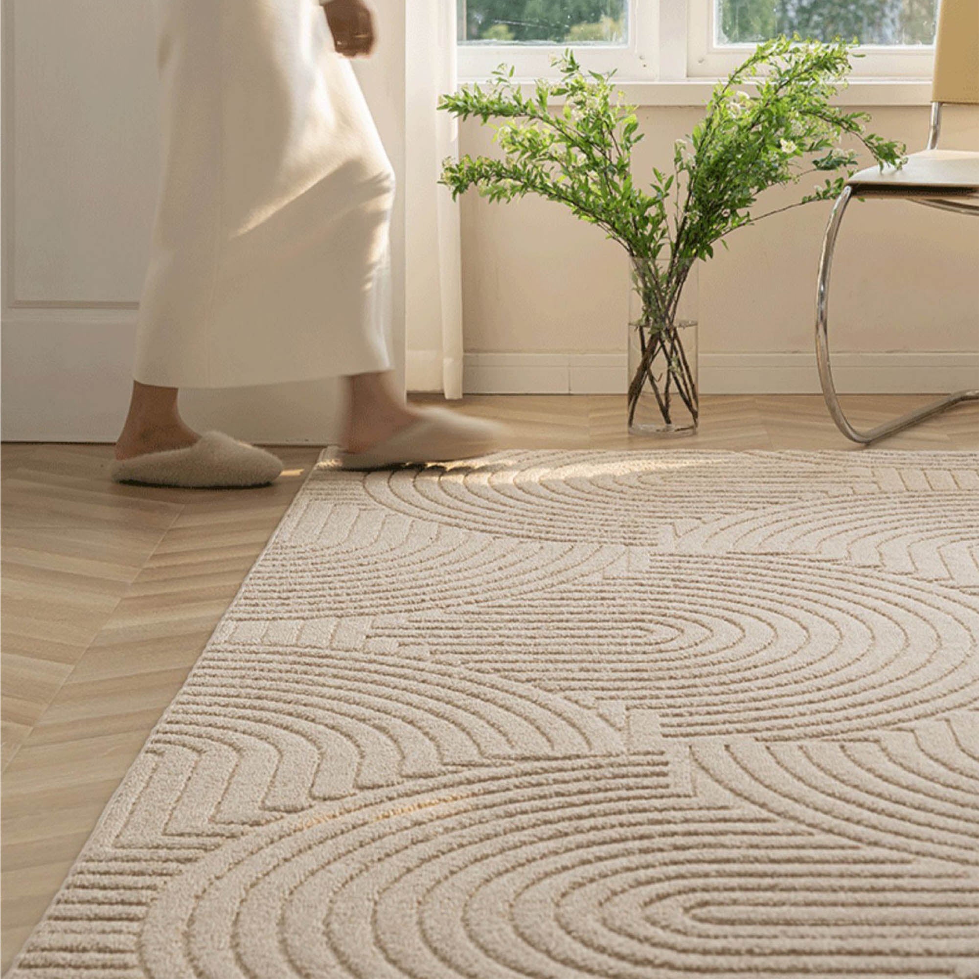 RETTO Camel Textured Rug