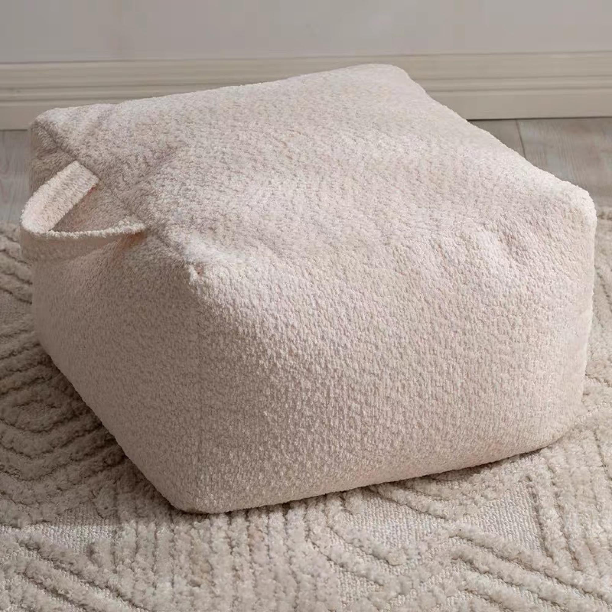 Square Teddy Pouf