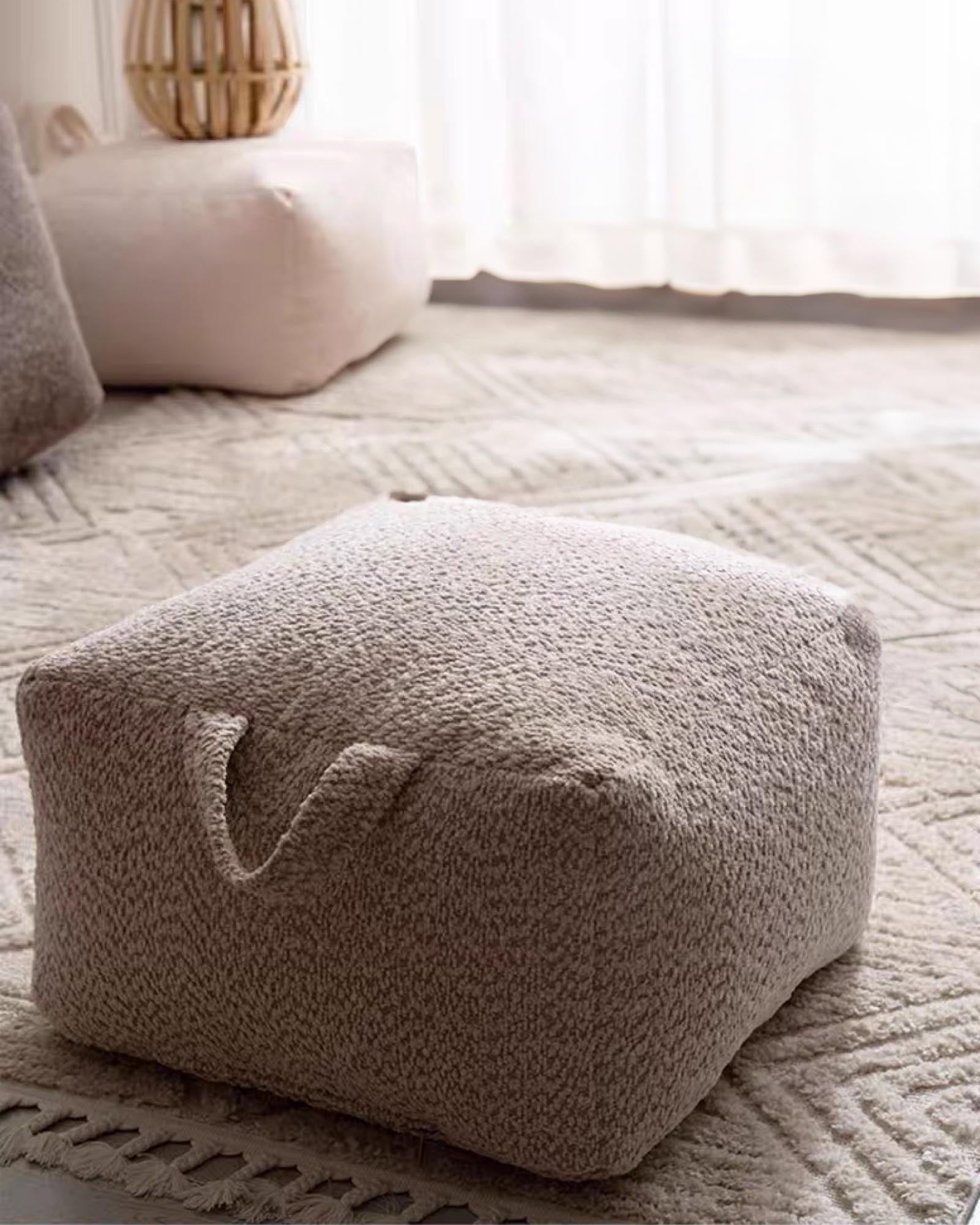 Square Teddy Pouf