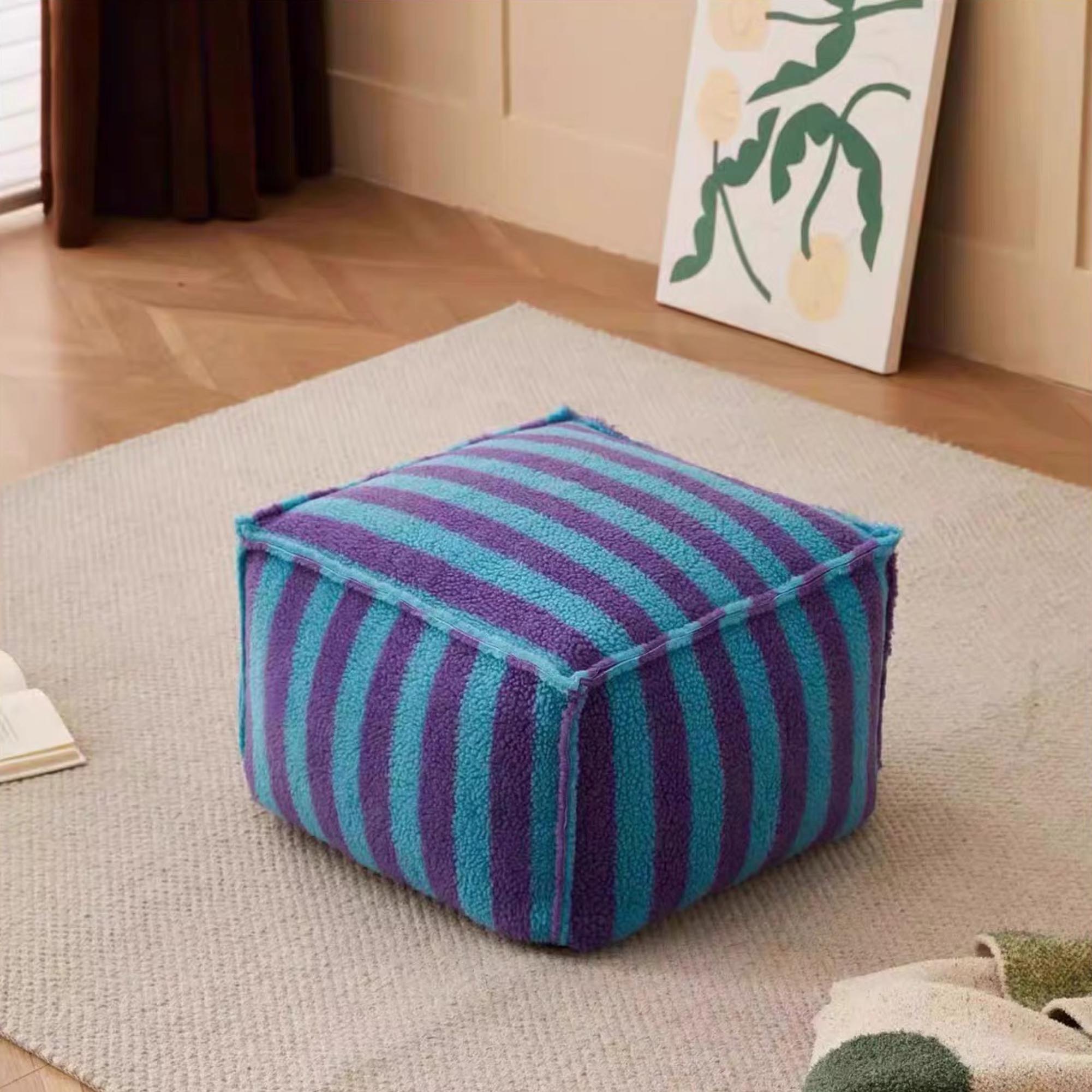 Striped Pouf