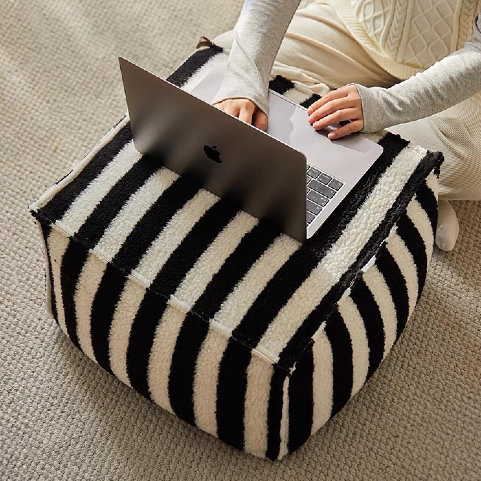 Striped Pouf