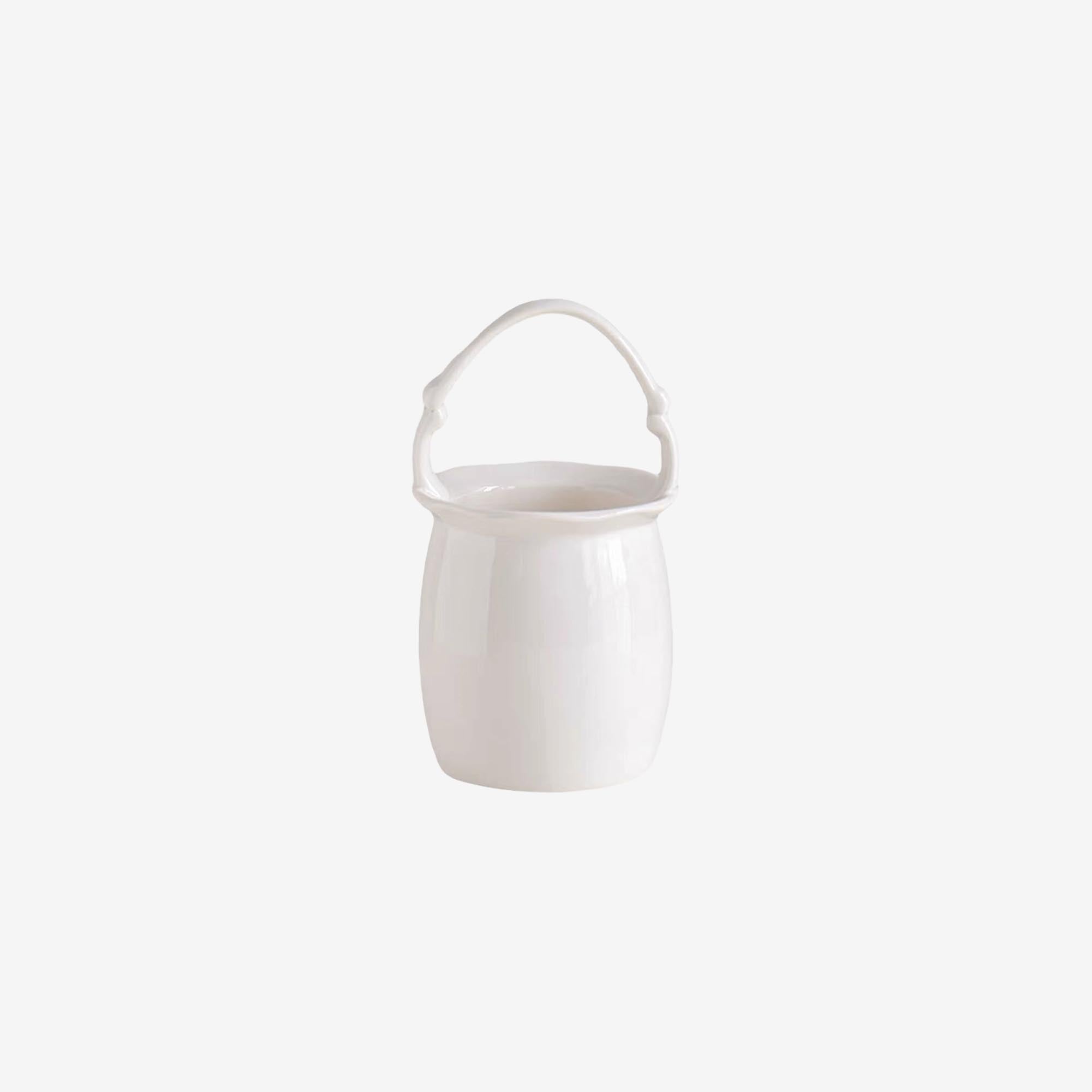 White Ceramic Basket
